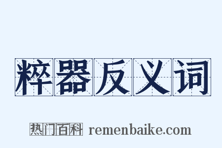 粹器反义词是什么意思的图片